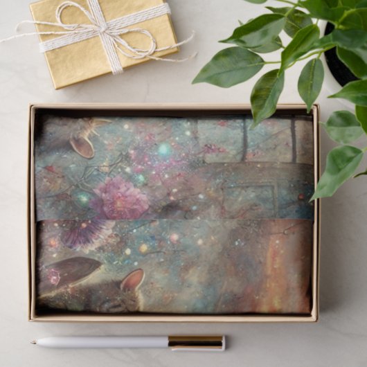 Whimsical Mad Hatter Tea Party Decoupage Tissuepapier (Geschenk)