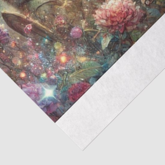 Whimsical Mad Hatter Tea Party Decoupage Tissuepapier (Detail)