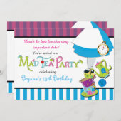 Whimsical MAD TEA ARTIJ CUPS Party Investisation Kaart (Voorkant / Achterkant)