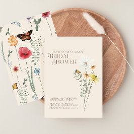 Whimsical Madeliefje Wildflower Bloemige Bruilofts Kaart