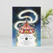 Whimsical Magic Circus Verjaardag Kaart (Staand voorkant)