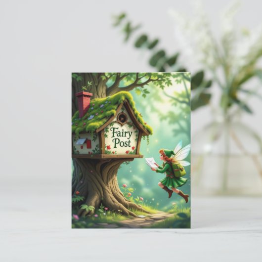 Whimsical Magic Fairy Child Party Nodig Briefkaart (Staand voorkant)