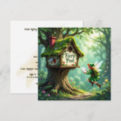 Whimsical Magic Fairy Post Uitnodiging voor een ki (Voorkant / Achterkant)