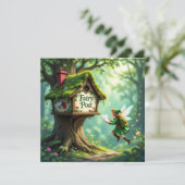 Whimsical Magic Fairy Post Uitnodiging voor een ki (Staand voorkant)