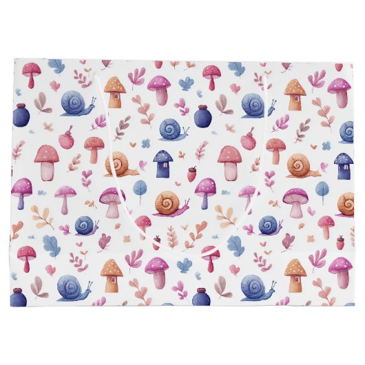 Whimsical Magic Garden Patroon Grote Gift Bag Groot Cadeauzakje (Achterkant)