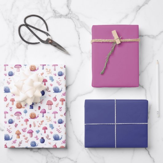 Whimsical Magic Garden Patroon Inpakpapier Vel (Voorkant)