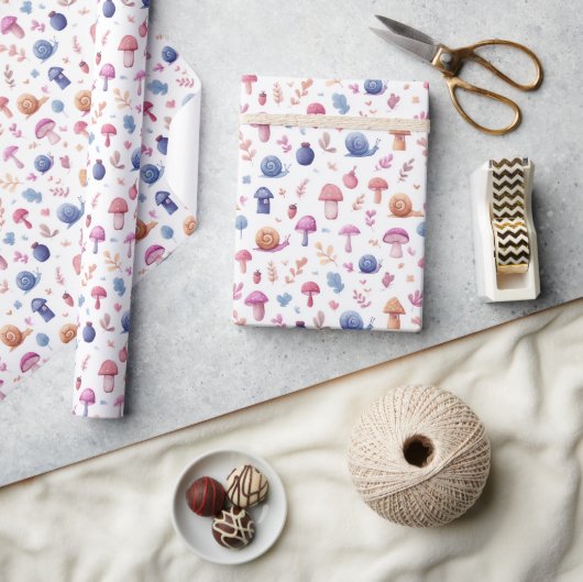 Whimsical Magic Garden Patroon Wrapping Paper Roll Cadeaupapier (Crafts)