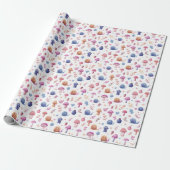 Whimsical Magic Garden Patroon Wrapping Paper Roll Cadeaupapier (Uitgerold)