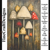 Whimsical Magic Mushrooms & Leaves AW9 Decoupage Tissuepapier