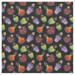 Whimsical Magic Potion Bottles Patroon Stof