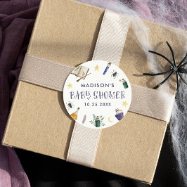 Whimsical Magic Potions Halloween Baby shower Ronde Sticker