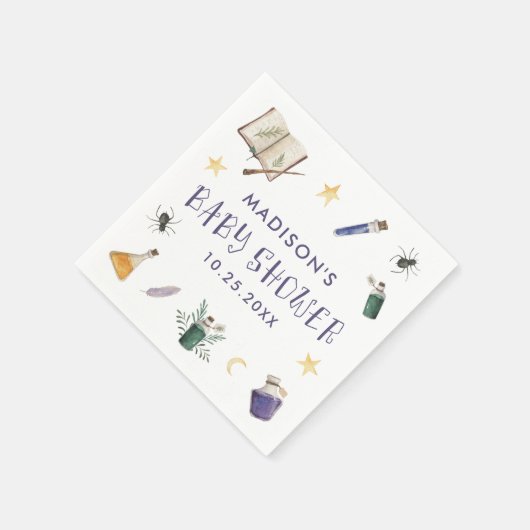 Whimsical Magic Potions Halloween Baby shower Servet (Hoek)