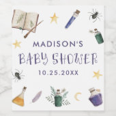 Whimsical Magic Potions Halloween Baby shower Wijn Etiket (Enkel label)