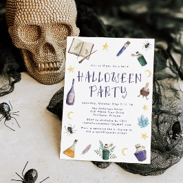 Whimsical Magic Potions Halloween Party Kaart