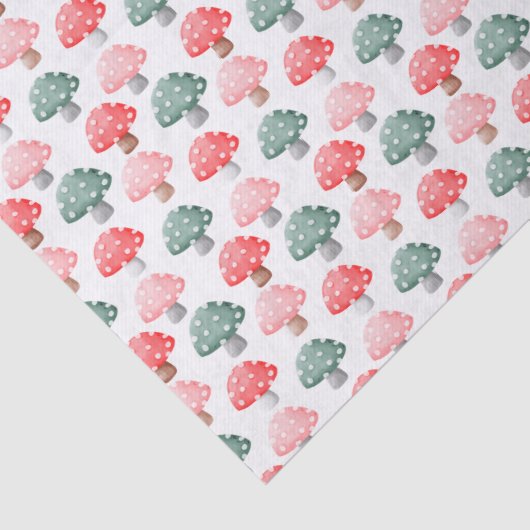 Whimsical Magic Schattige Kleurrijke Paddestoel Tissuepapier (Detail)