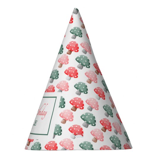 Whimsical Magic Schattige Kleurrijke Paddestoel Ve Feesthoedjes (Rechts)