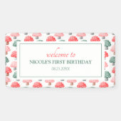 Whimsical Magic Schattige Kleurrijke Paddestoel Ve Spandoek (Horizontaal)