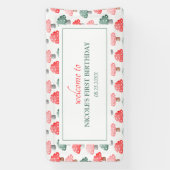 Whimsical Magic Schattige Kleurrijke Paddestoel Ve Spandoek (Verticaal)