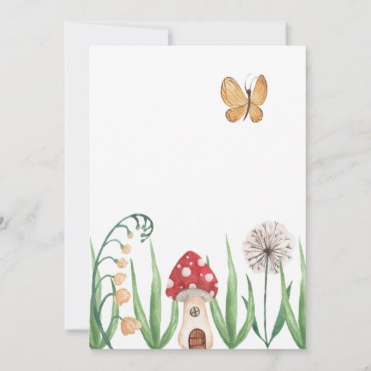 Whimsical Magical Fairy Birthday Invitation Kaart (Achterkant)