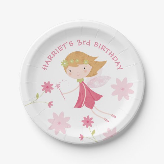 Whimsical Magical Fairy Birthday Paper Bord (Voorkant)