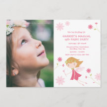 Whimsical Magical Fairy verjaardagsuitnodiging met