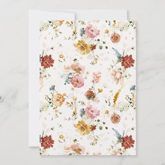 Whimsical Magical Floral Fairy 1e verjaardag Kaart (Achterkant)