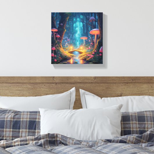 Whimsical Magical Forest Canvas Afdruk (Insitu (Slaapkamer))