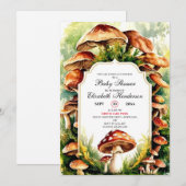 Whimsical Magical Mushroom Baby shower Kaart (Voorkant / Achterkant)