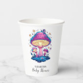 Whimsical Magical Mushroom Baby shower Papieren Bekers (Voorkant)