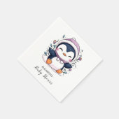 Whimsical Magical Penguin Baby shower Servet (Hoek)