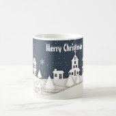 Whimsical Magical Snow Xmas Chic Blue Coffee-Mok Koffiemok (Center)