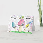 Whimsical Magical Toad Mushrooms Verjaardag Kaart (Voorkant)