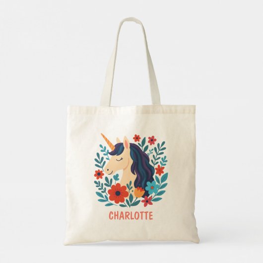 Whimsical Magical Unicorn gepersonaliseerd Tote Bag (Achterkant)