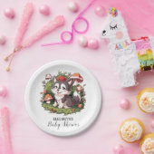 Whimsical Magical Wolf Baby shower Papieren Bordje (Feest)