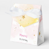 Whimsical magie roze dabbing eenhoorn kinderen ver bedankdoosjes (Voorkant Zijde)