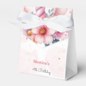 Whimsical magie roze eenhoorn kinderen verjaardag bedankdoosjes (Voorkant Zijde)