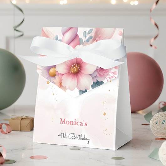 Whimsical magie roze eenhoorn kinderen verjaardag bedankdoosjes