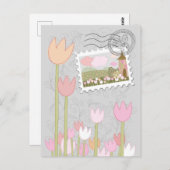 Whimsical magische dorpstuin briefkaart (Voorkant / Achterkant)