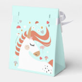 Whimsical magische eenhoorn kinderen verjaardag bedankdoosjes (Achterkant)