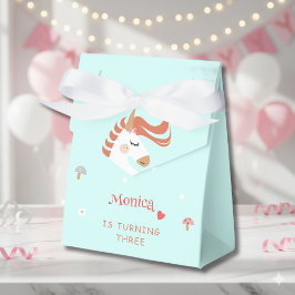 Whimsical magische eenhoorn kinderen verjaardag bedankdoosjes