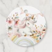 Whimsical magische eenhoorn kinderen verjaardag da bedankjes labels (Achterkant)