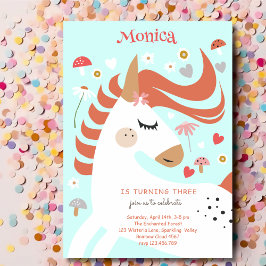 Whimsical magische eenhoorn kinderen verjaardag kaart