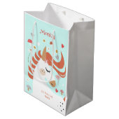 Whimsical magische eenhoorn kinderen verjaardag medium cadeauzakje (Voorkant Gekanteld)