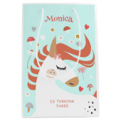 Whimsical magische eenhoorn kinderen verjaardag medium cadeauzakje (Voorkant)