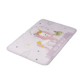 Whimsical Magische Eenhoorn Paarse Prinses Kinder Badmat (Gekanteld)