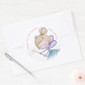 Whimsical magische fee dank u verjaardag ronde sticker (Envelop)