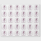 Whimsical magische kerst paarse esthetiek cadeaupapier (Vlak)