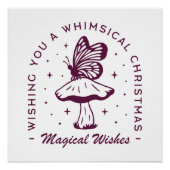 Whimsical magische kerst paarse esthetiek perfect poster (Voorkant)