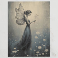 Whimsical magische paardenbloem fee