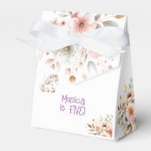 Whimsical magische pastel eenhoorn kinderen verjaa bedankdoosjes (Voorkant Zijde)